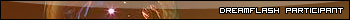 Text 'DREAMFLASH PARTICIPANT' over a brown background with a star