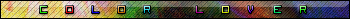 Text 'COLOR LOVER' with rainbow-colored letters